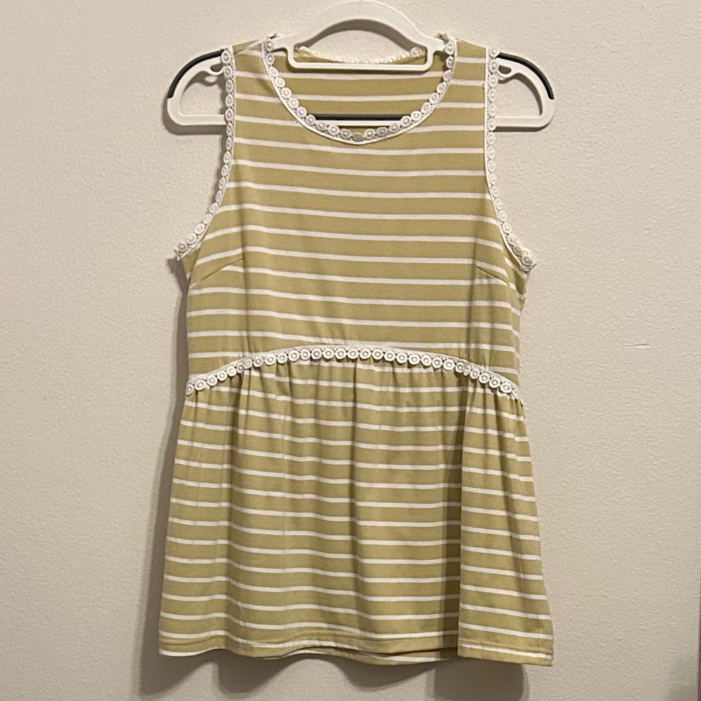 Women’s Yellow Babydoll Tank Top, Size Small